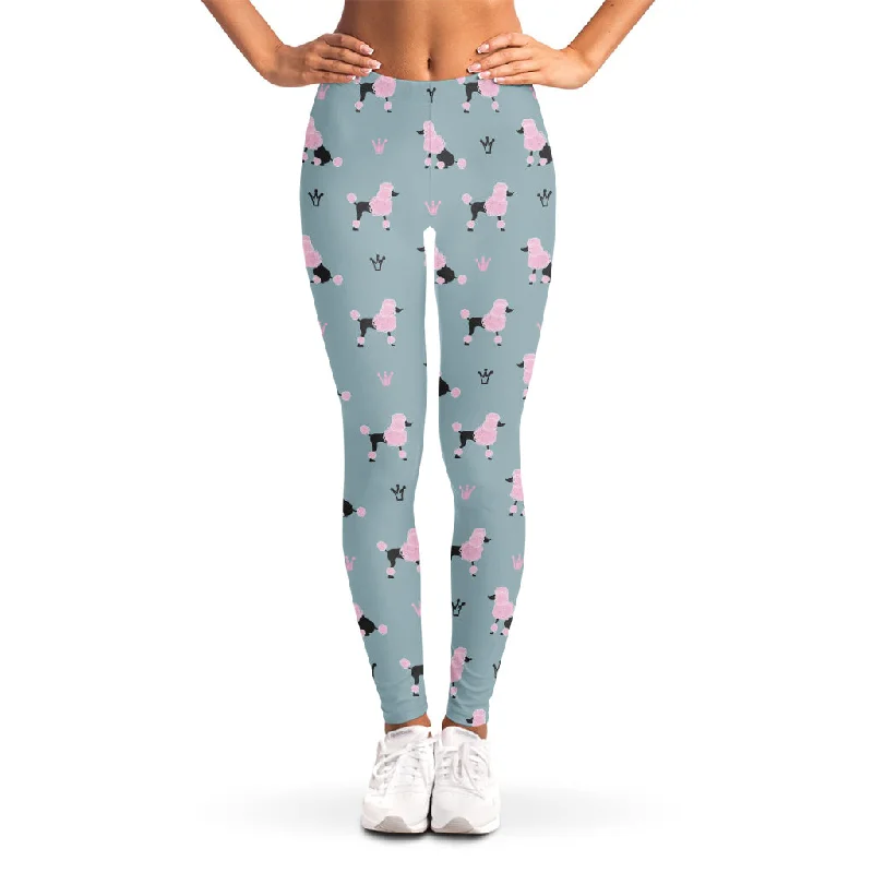 Year-End Clearance Poodle And Crown Pattern Print Women's Leggings