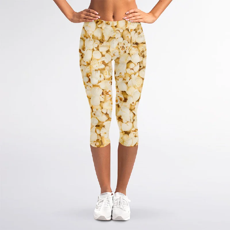 Online Only Popcorn Print Women's Capri Leggings