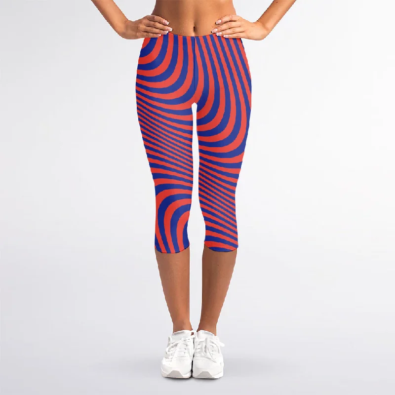 Crazy Deals Psychedelic Illusion Print Women's Capri Leggings