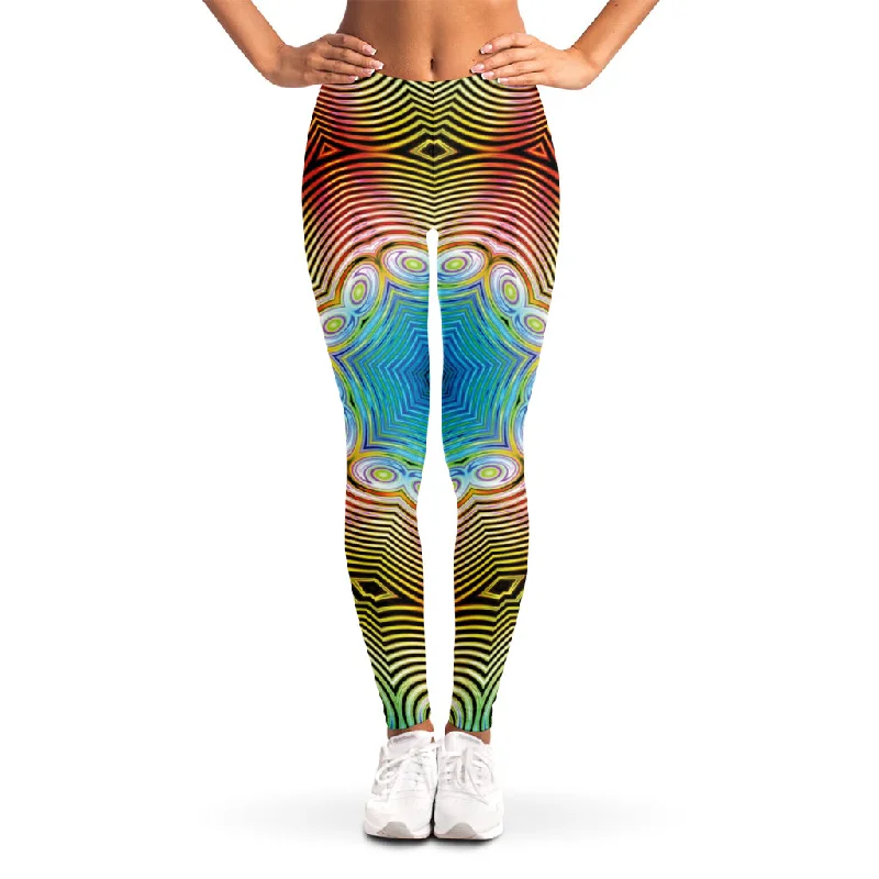 Big Savings Psychedelic Kaleidoscope Print Women's Leggings