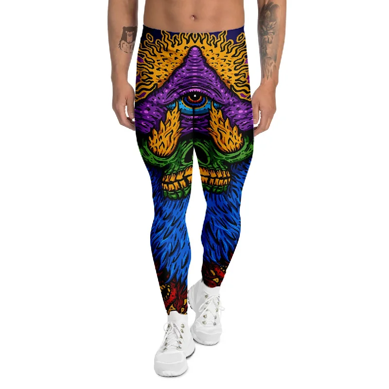 Weekend Deal Psychedelic Magic Mushroom Print Men's Leggings