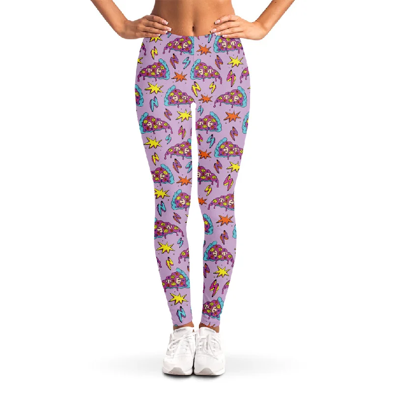 Deal of the Week Psychedelic Pizza Pattern Print Women's Leggings