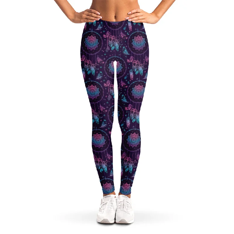 Special Offer Purple And Teal Dream Catcher Print Women's Leggings