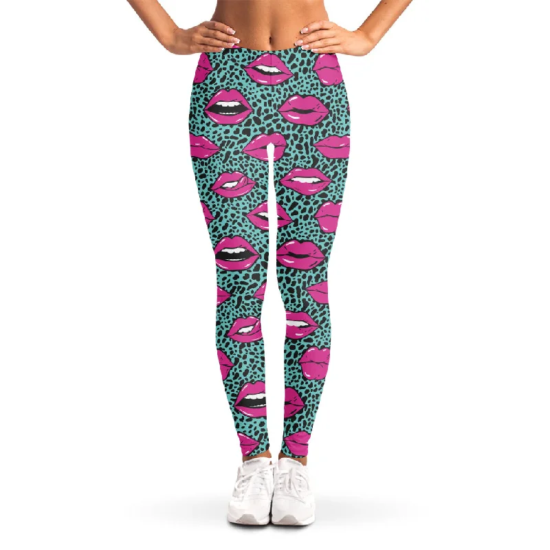 Bargain Prices Purple Lips Pattern Print Women's Leggings
