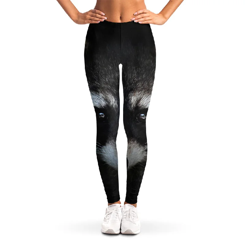 Online Only Raccoon Portrait Print Women's Leggings
