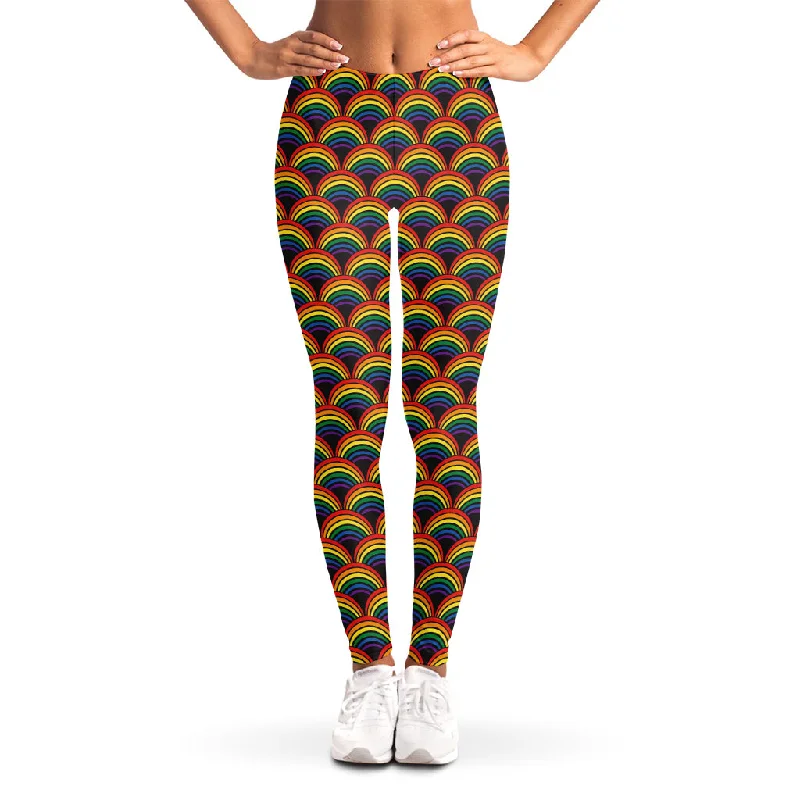 Crazy Deals Rainbow Gay Pride Pattern Print Women's Leggings