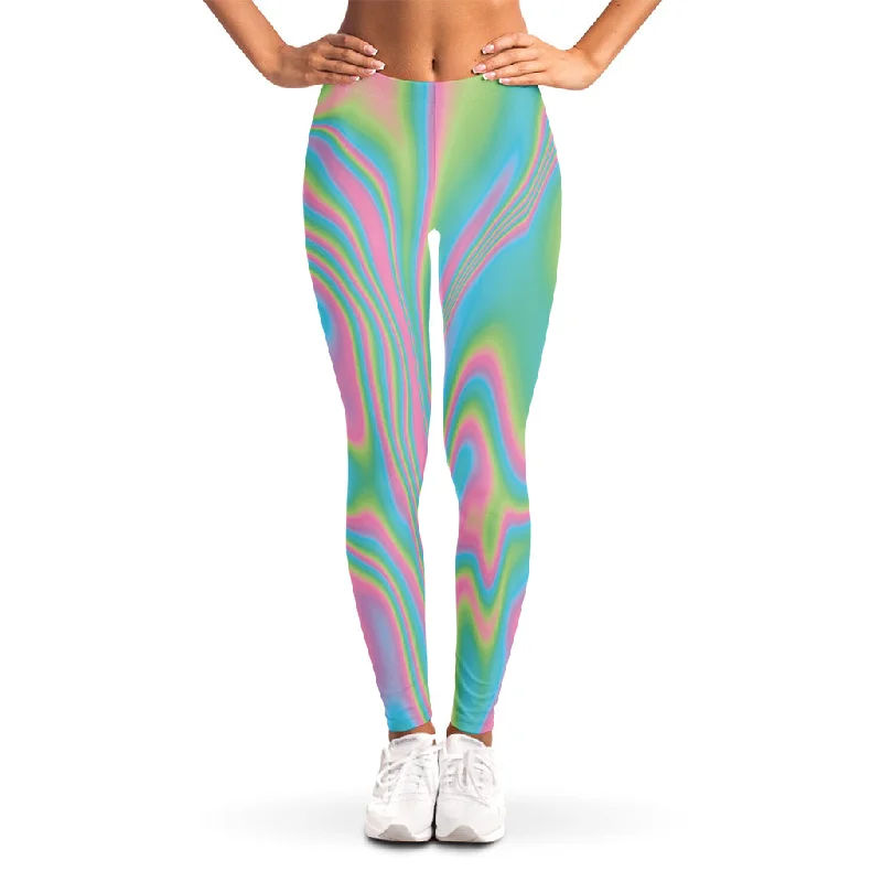 Fantastic Deals Rainbow Holographic Print Women's Leggings