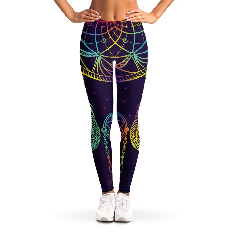 Unbeatable Prices Rainbow Native Dream Catcher Print Women's Leggings