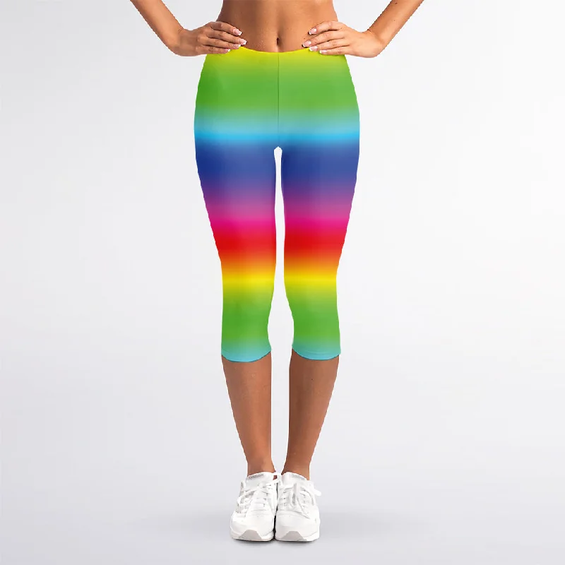 Bargain Blast Rainbow Print Women's Capri Leggings