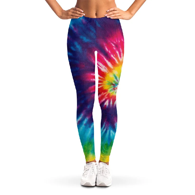 Savings Spectacular Rainbow Tie Dye Print Women's Leggings
