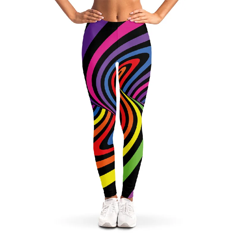 Price Smash Rainbow Torus Psychedelic Print Women's Leggings