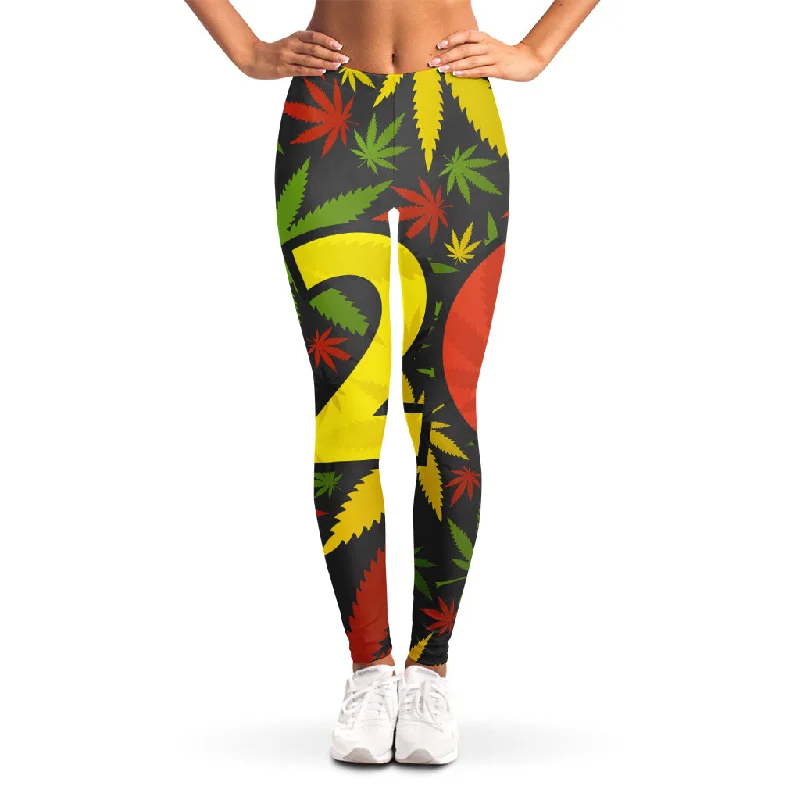 Savings Event Rasta 420 Print Women's Leggings