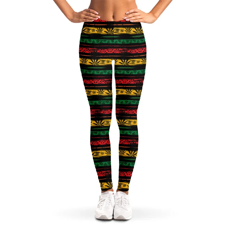 Year-End Sale Rastafarian Hemp Pattern Print Women's Leggings