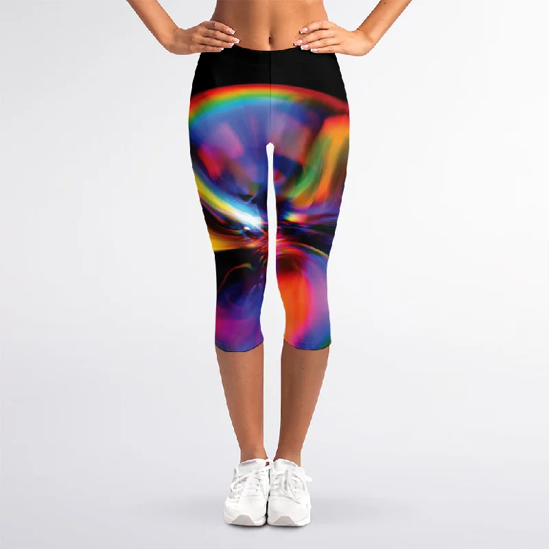 Special Offer Rave Bubble Print Women's Capri Leggings