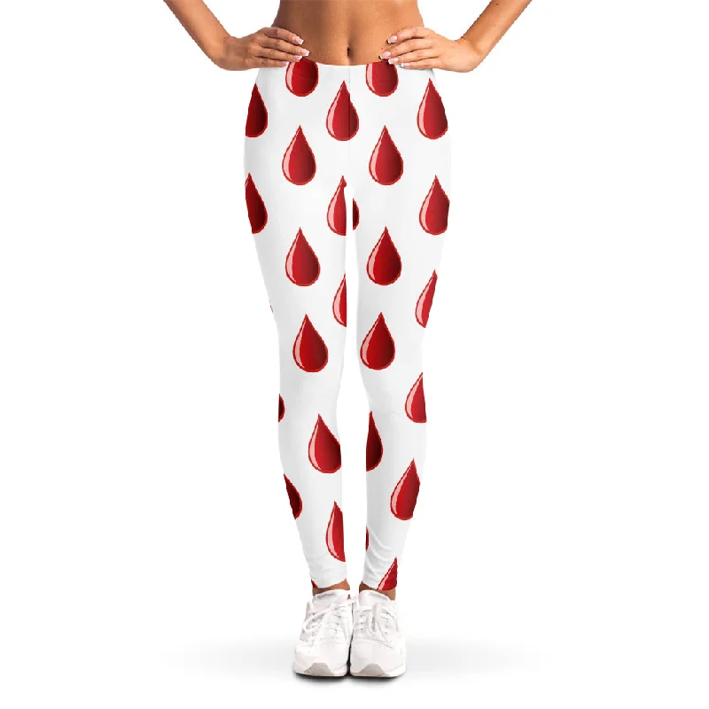 Special Offer Red Blood Drop Pattern Print Women's Leggings