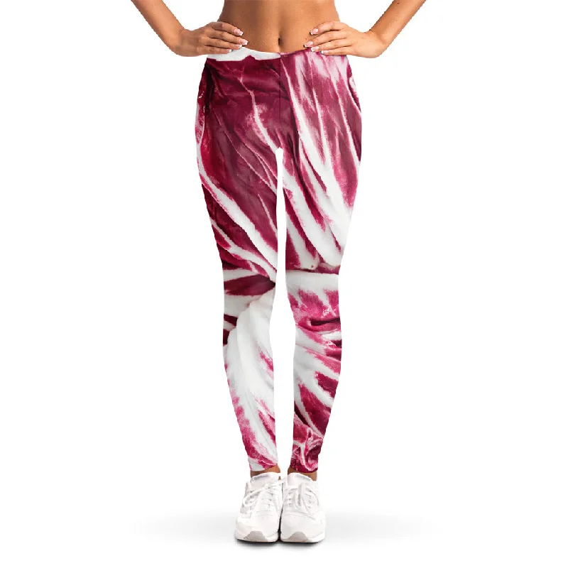 Shop and Save Red Cabbage Leaves Print Women's Leggings