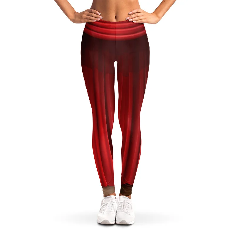 New Markdowns Red Curtain Theater Print Women's Leggings