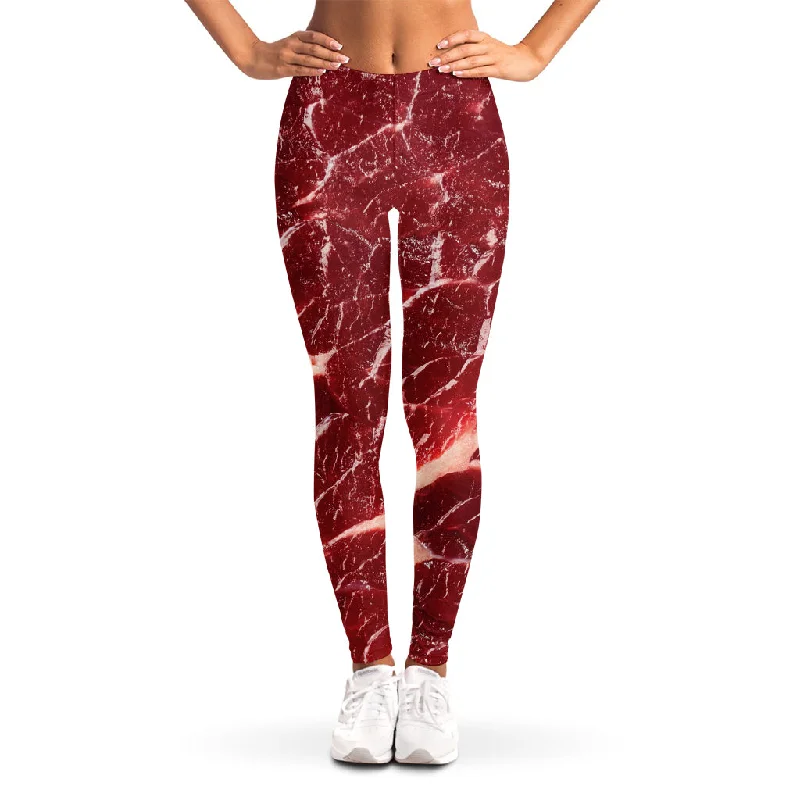 Massive Deals Red Meat Print Women's Leggings