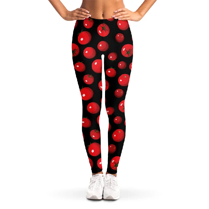 Members Only Red Tomato Pattern Print Women's Leggings