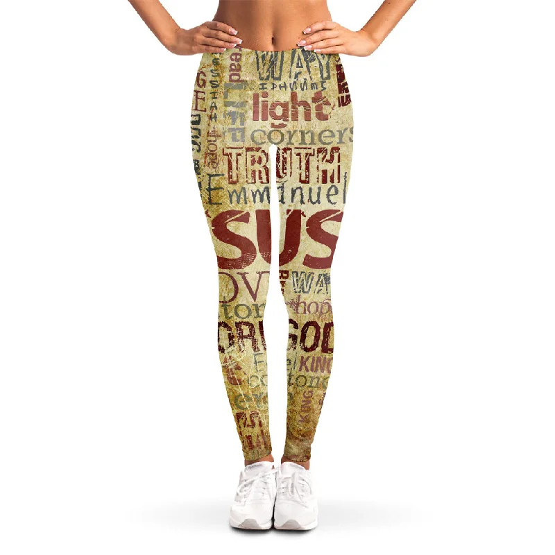 Time-Limited Offer Religious Word Of God Print Women's Leggings