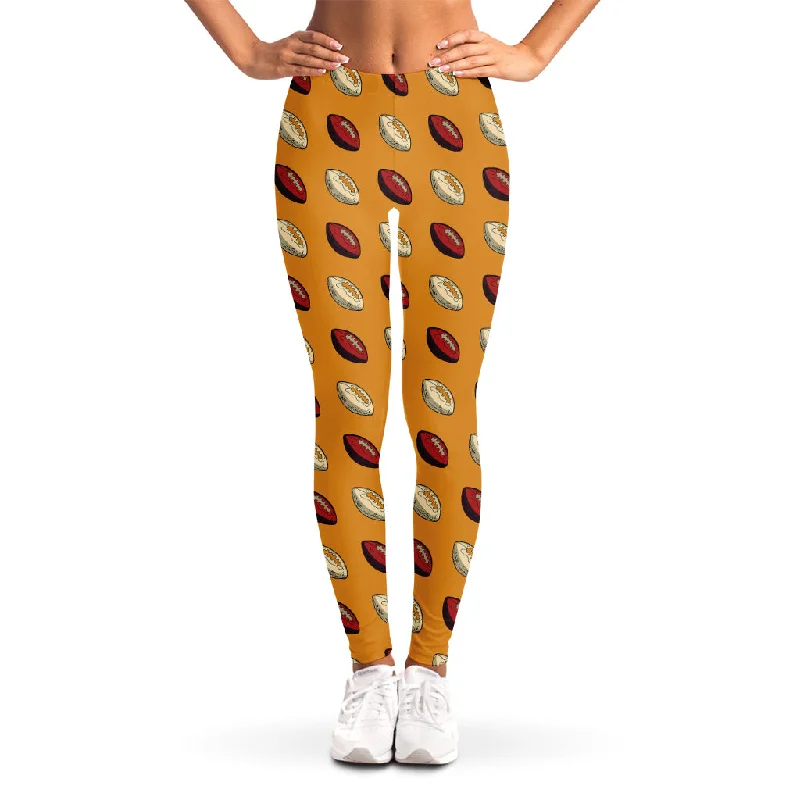 Super Deal Retro American Football Ball Print Women's Leggings