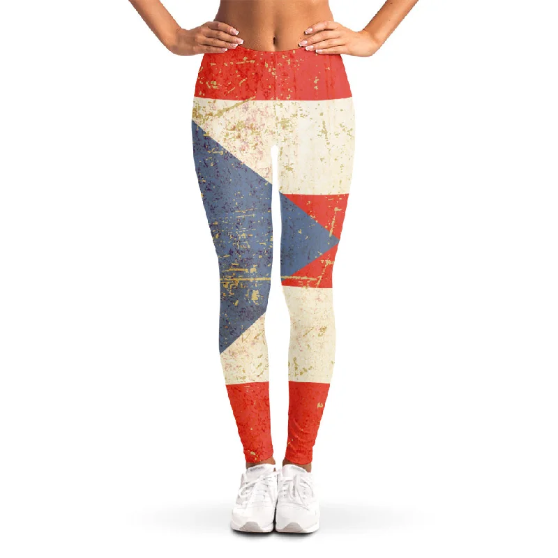Bargain Prices Retro Puerto Rican Flag Print Women's Leggings