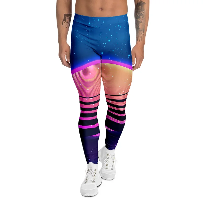 Price Rollback Retro Vintage Sun Print Men's Leggings