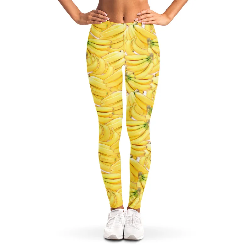 Extra Discounts Ripe Banana Pattern Print Women's Leggings
