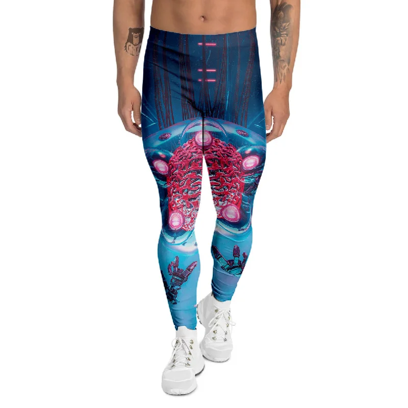 Early Access Robot Brain Machine Print Men's Leggings