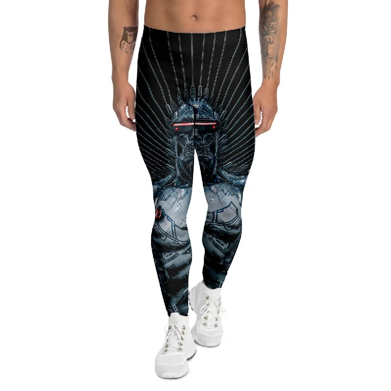 Deal Dash Robot Connection Print Men's Leggings