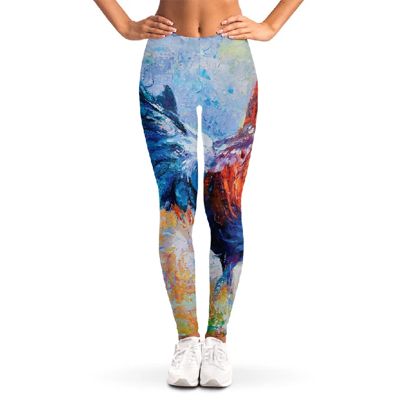 Reduced Prices Rooster Painting Print Women's Leggings