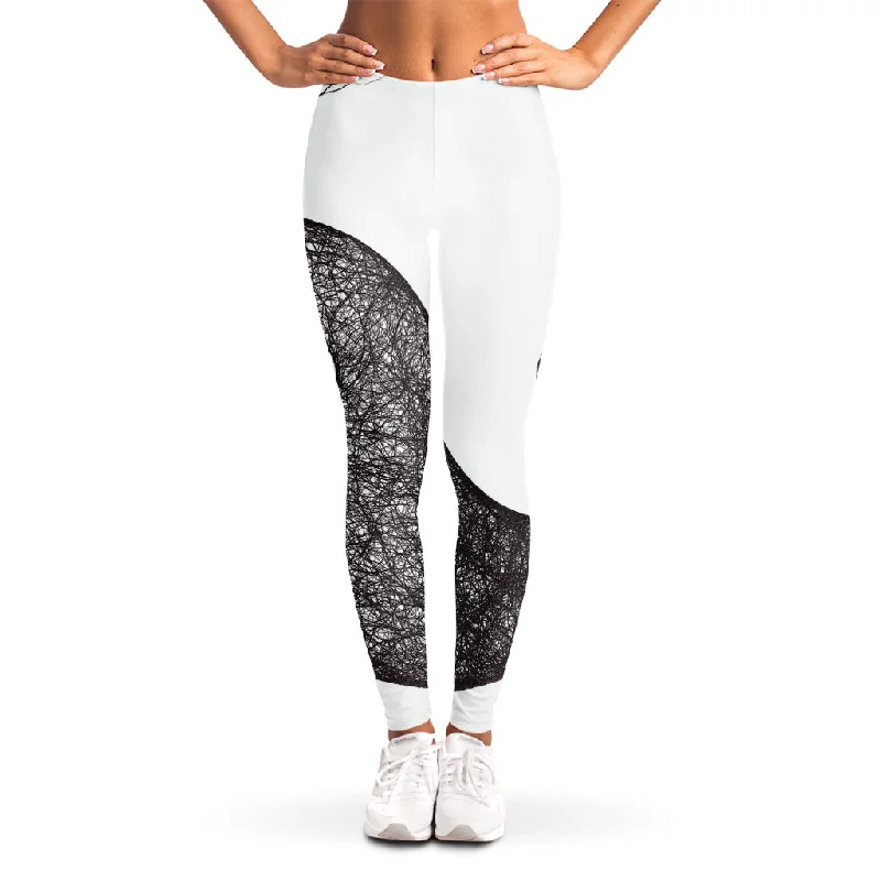 Price Cut Roots Yin Yang Print Women's Leggings