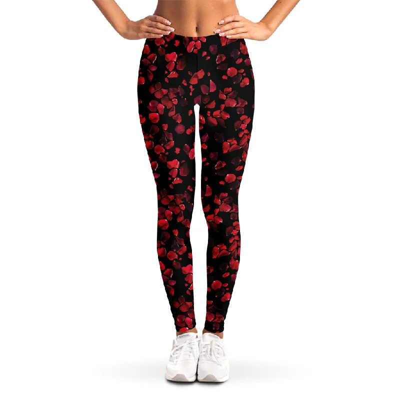 Low Prices Rose Petals Pattern Print Women's Leggings