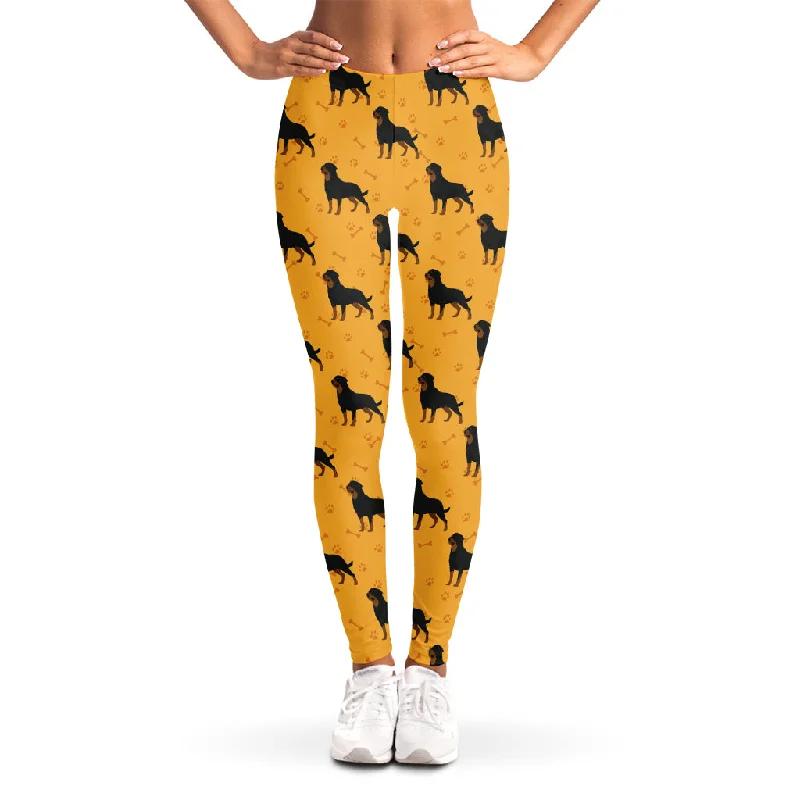 Hurry In Rottweiler Dog Pattern Print Women's Leggings