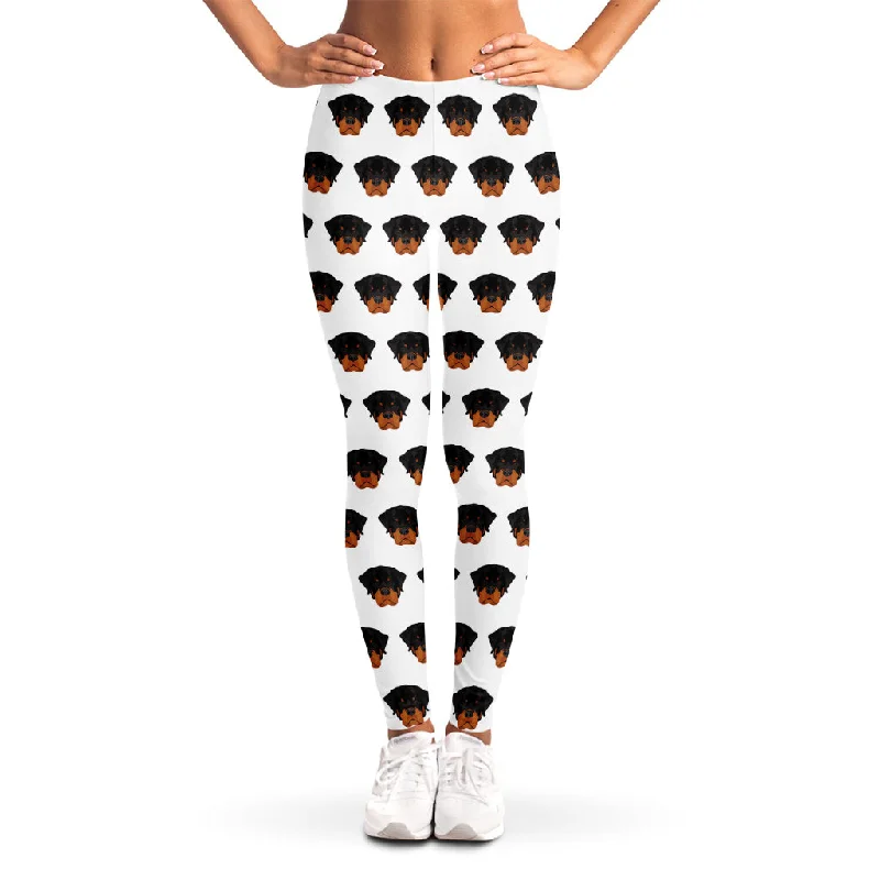 Great Deals Rottweiler Face Pattern Print Women's Leggings