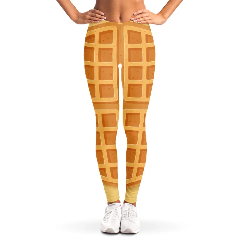 Extra Savings Round Waffle Print Women's Leggings