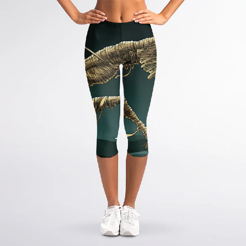 Today Only Running Mummy Print Women's Capri Leggings