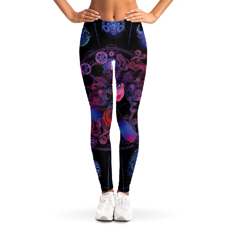 Price Fest Sagittarius And Astrological Signs Print Women's Leggings