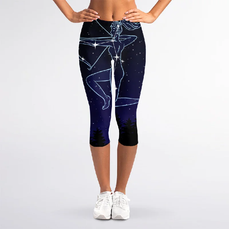 Overstock Sagittarius Constellation Print Women's Capri Leggings