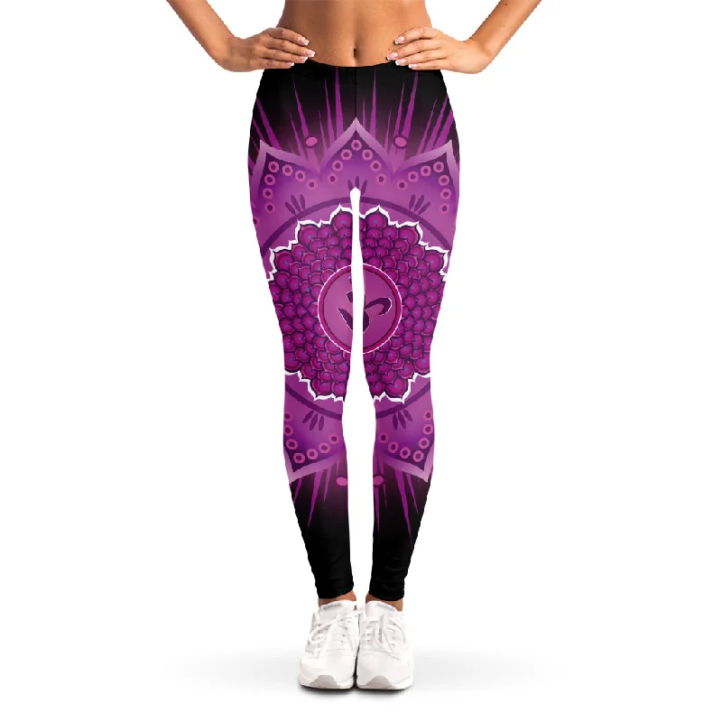 Markdown Madness Sahasrara Chakra Mandala Print Women's Leggings