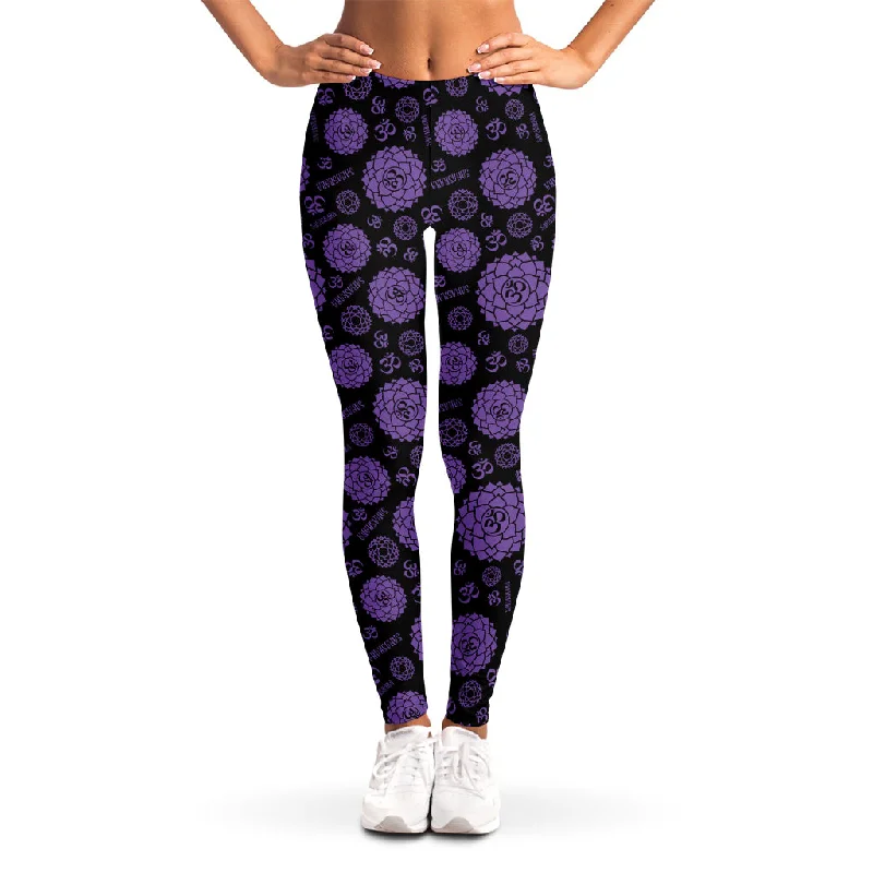 Inventory Reduction Sahasrara Chakra Pattern Print Women's Leggings