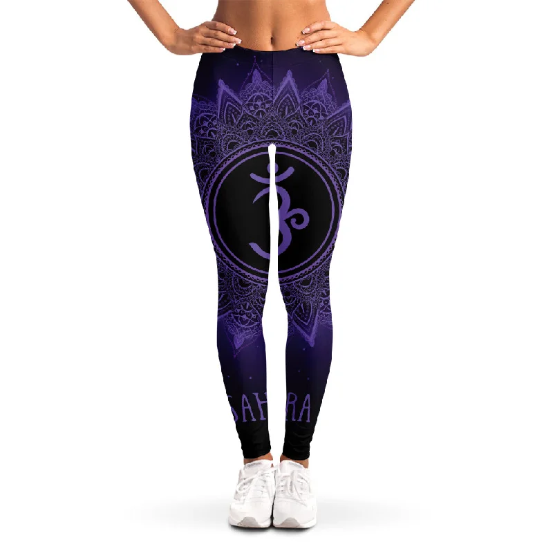 Grand Opening Sale Sahasrara Chakra Symbol Print Women's Leggings