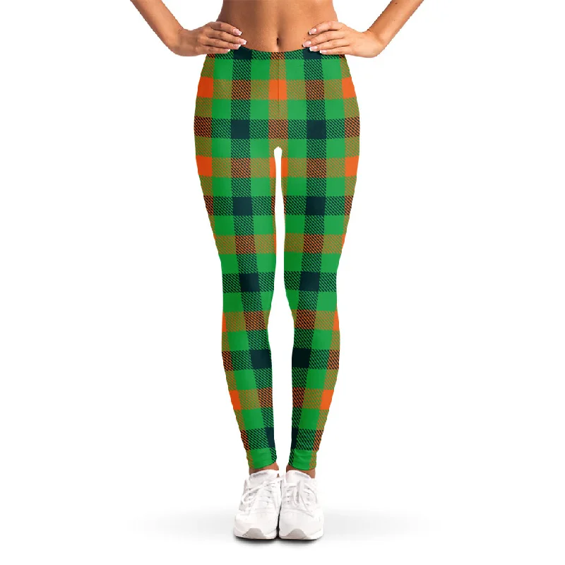 Don’t Miss Out Saint Patrick's Day Buffalo Plaid Print Women's Leggings