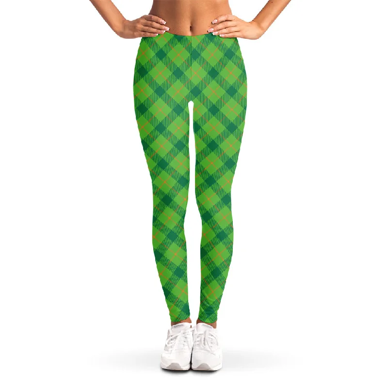 Weekend Special Saint Patrick's Day Scottish Plaid Print Women's Leggings