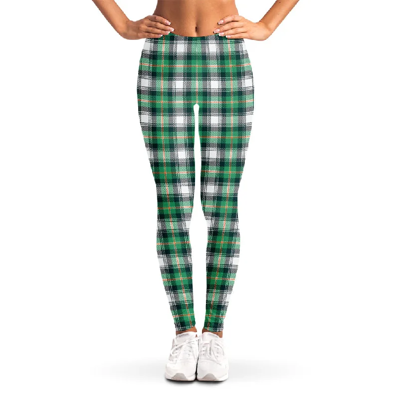 Special Offer Saint Patrick's Day Tartan Pattern Print Women's Leggings