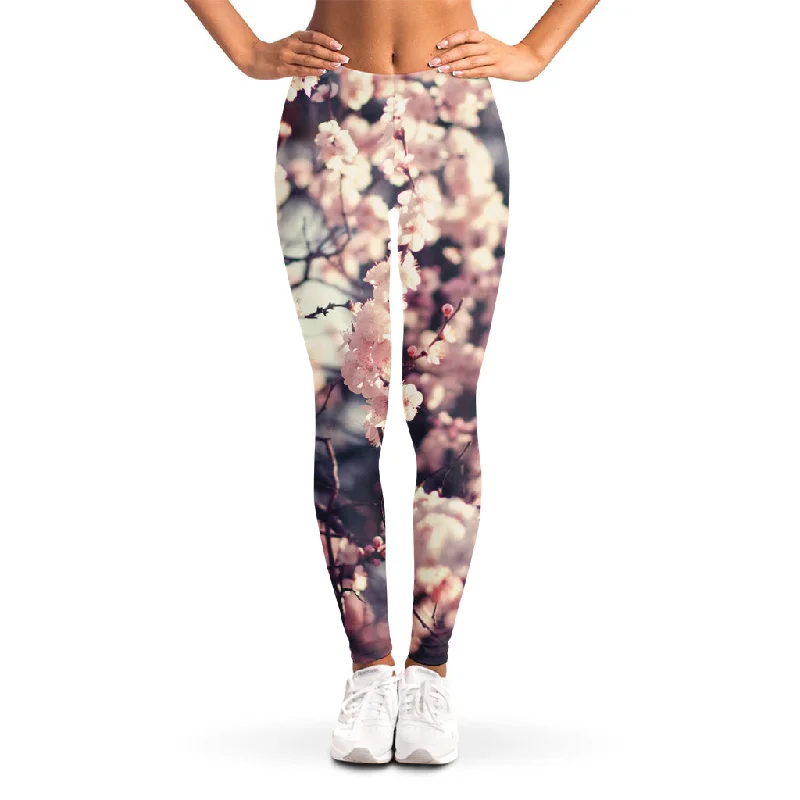 Price Meltdown Sakura Cherry Blossom Print Women's Leggings