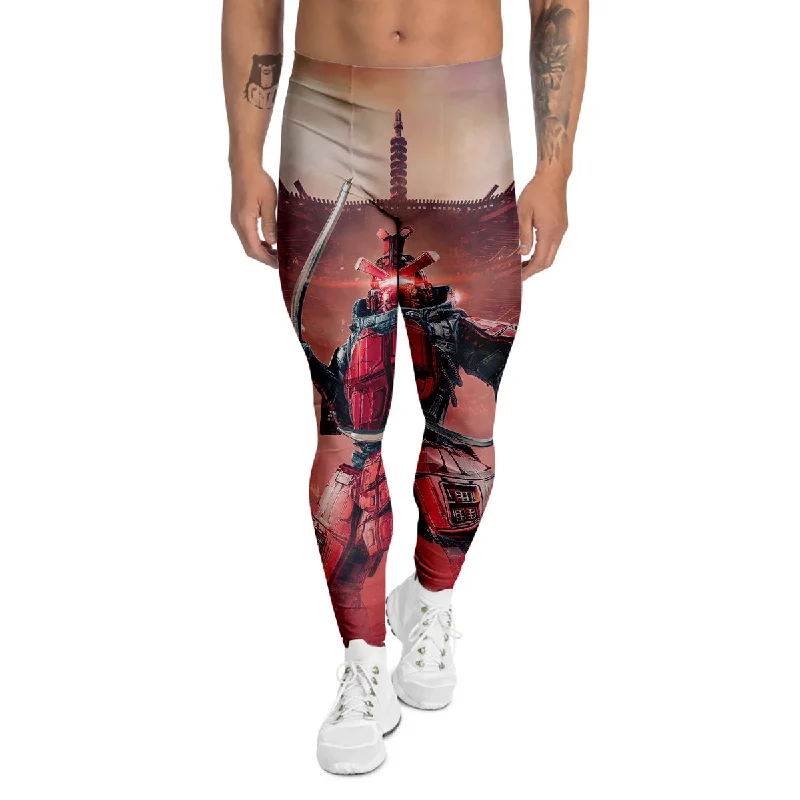 Sale Event Samurai Robot Print Men's Leggings