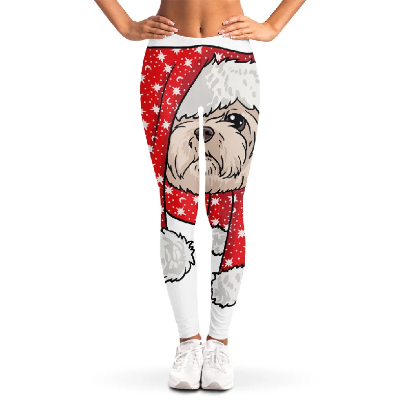 Major Savings Santa Shih Tzu Print Women's Leggings