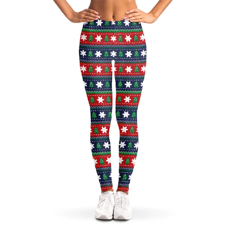 Can't Miss Scandinavian Christmas Pattern Print Women's Leggings