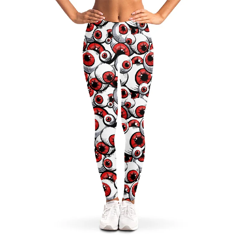 Crazy Deals Scary Red Eyeball Pattern Print Women's Leggings